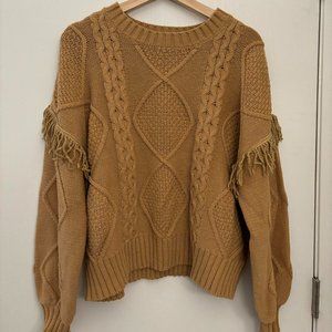 NEW w/o tag MIDNIGHT SUN Women Sweater with tassels on the sleeves size S